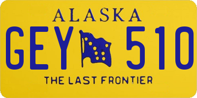 AK license plate GEY510