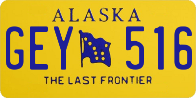 AK license plate GEY516