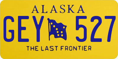 AK license plate GEY527