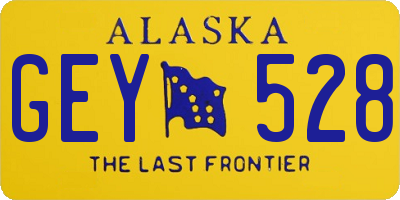 AK license plate GEY528