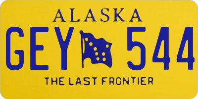 AK license plate GEY544