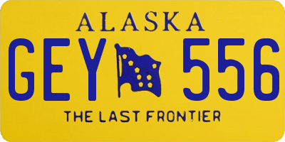 AK license plate GEY556