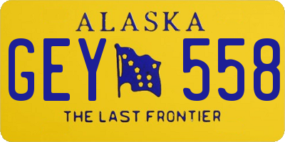 AK license plate GEY558