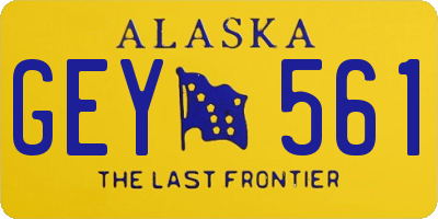 AK license plate GEY561