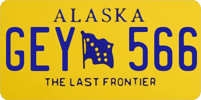 AK license plate GEY566