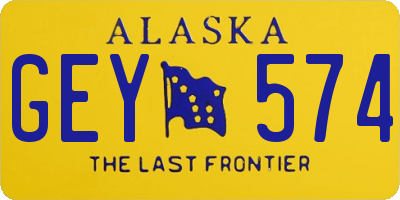 AK license plate GEY574