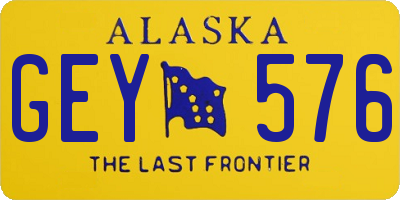 AK license plate GEY576