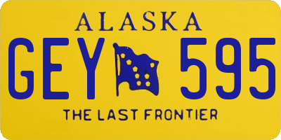 AK license plate GEY595