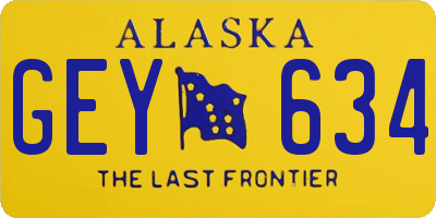 AK license plate GEY634