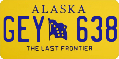 AK license plate GEY638