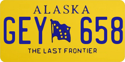 AK license plate GEY658