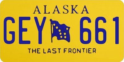 AK license plate GEY661