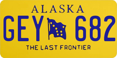 AK license plate GEY682