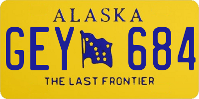 AK license plate GEY684