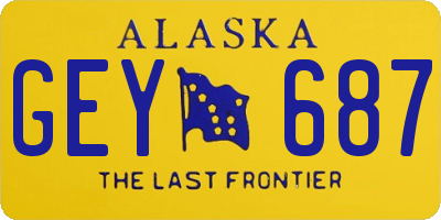 AK license plate GEY687