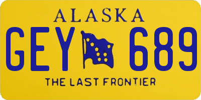 AK license plate GEY689