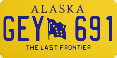 AK license plate GEY691