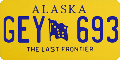 AK license plate GEY693