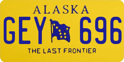 AK license plate GEY696