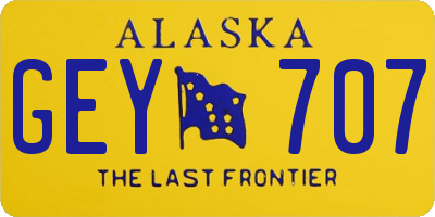 AK license plate GEY707