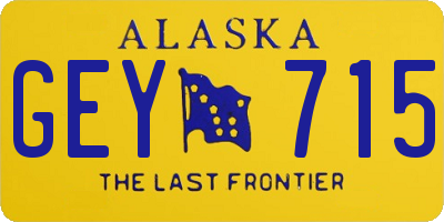 AK license plate GEY715