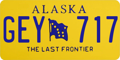 AK license plate GEY717
