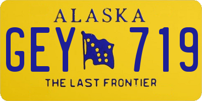 AK license plate GEY719