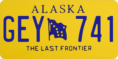 AK license plate GEY741