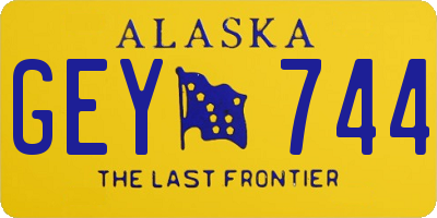 AK license plate GEY744