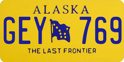 AK license plate GEY769