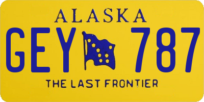 AK license plate GEY787
