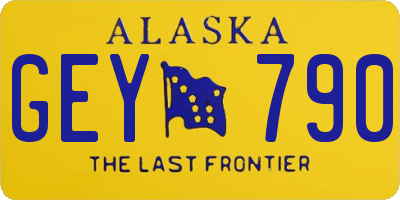 AK license plate GEY790