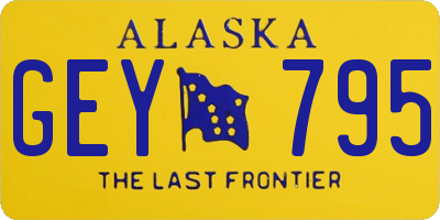 AK license plate GEY795