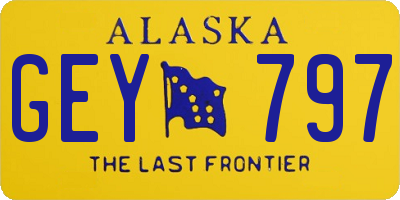 AK license plate GEY797