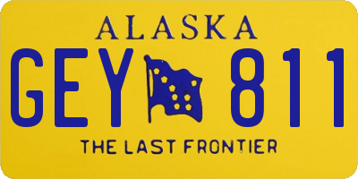 AK license plate GEY811