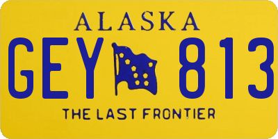 AK license plate GEY813