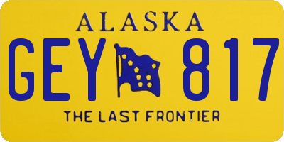 AK license plate GEY817
