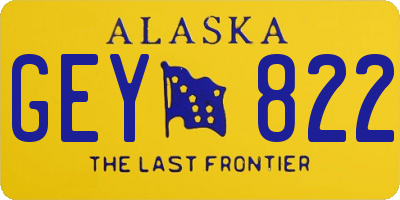 AK license plate GEY822