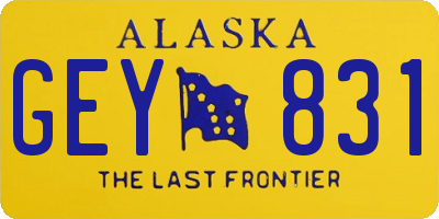 AK license plate GEY831