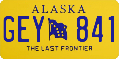 AK license plate GEY841