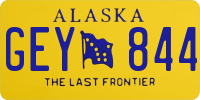 AK license plate GEY844