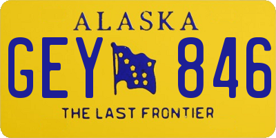 AK license plate GEY846