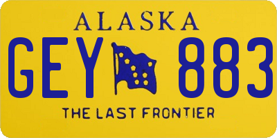 AK license plate GEY883