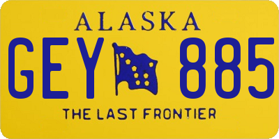 AK license plate GEY885