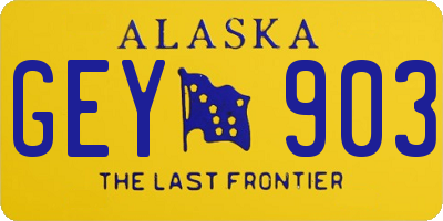 AK license plate GEY903