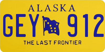 AK license plate GEY912