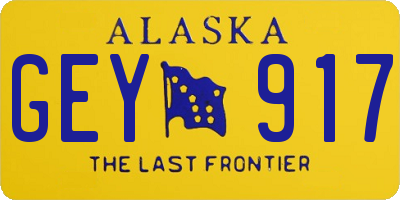 AK license plate GEY917