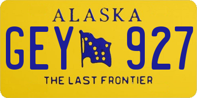 AK license plate GEY927