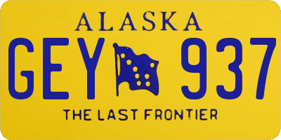 AK license plate GEY937