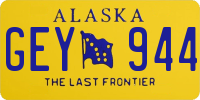 AK license plate GEY944